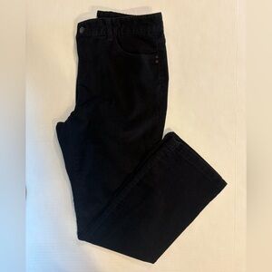 Liz Clairborne stretch cotton blend black corduroy pants size petite 12